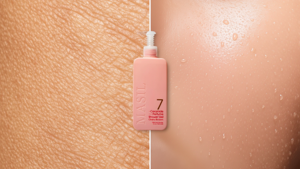 Masil – 7 Céramides  Gel douche parfumé, Fleur de cerisier