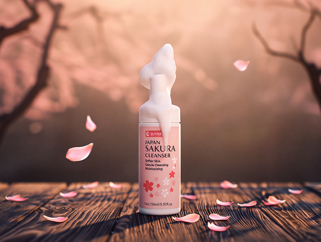 Japan Sakura Gentle Cleansing Foam – Nettoyant Moussant Hydratant & Adoucissant (Made in Japan) SkinGlow