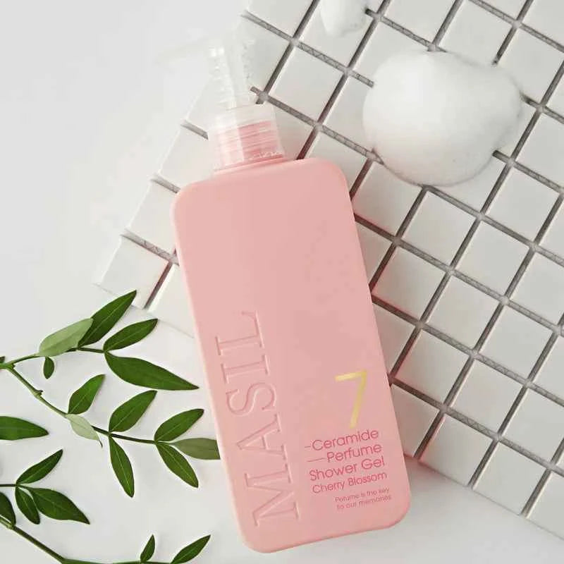 Masil – 7 Céramides  Gel douche parfumé, Fleur de cerisier