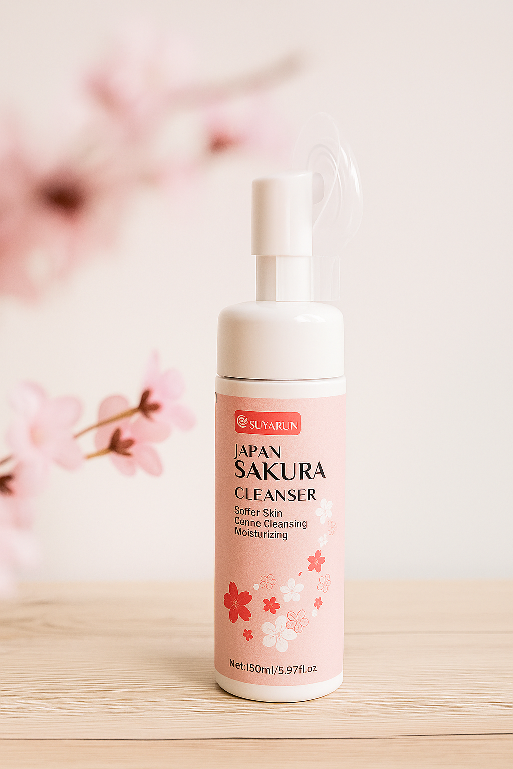 Japan Sakura Gentle Cleansing Foam – Nettoyant Moussant Hydratant & Adoucissant (Made in Japan) SkinGlow