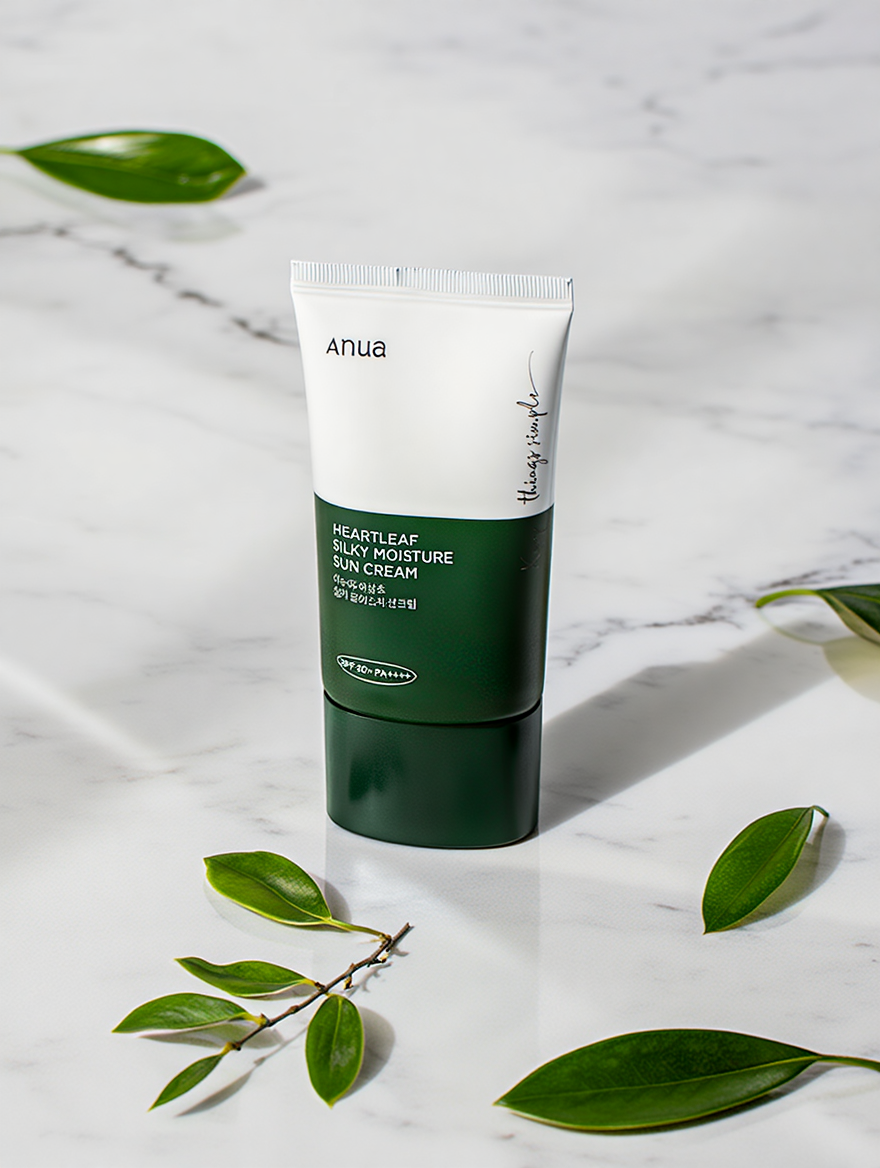 Anua Heartleaf Silky Moisture Sun Cream SPF50+ PA++++ SkinGlow