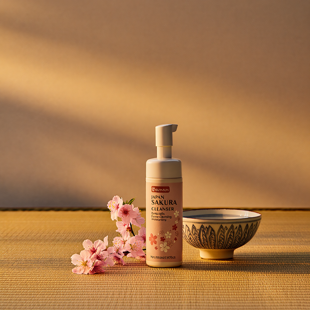 Japan Sakura Gentle Cleansing Foam – Nettoyant Moussant Hydratant & Adoucissant (Made in Japan) SkinGlow