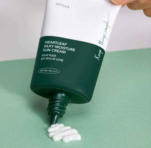 Crème Solaire Hydratante Anua Heartleaf Silky Moisture Sun Cream SPF50+ PA++++ (50ml, Made in Korea)