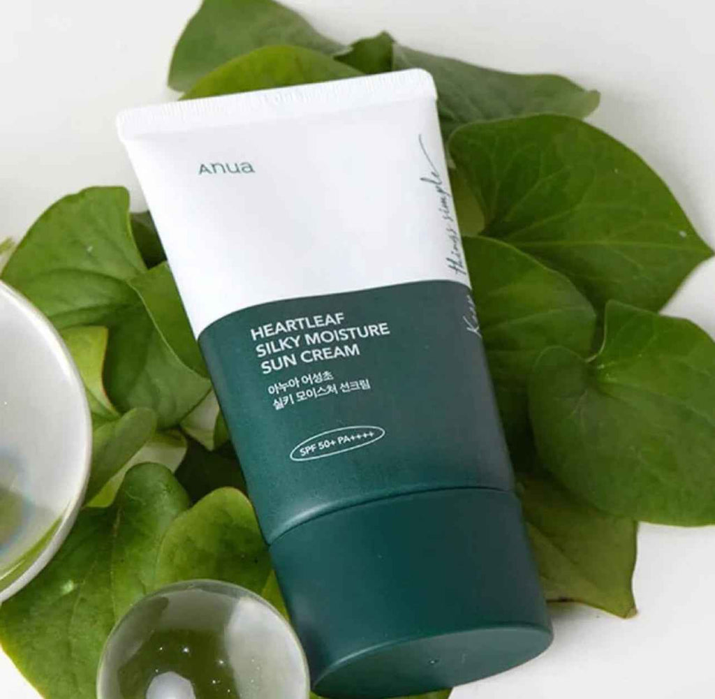 Crème Solaire Hydratante Anua Heartleaf Silky Moisture Sun Cream SPF50+ PA++++ (50ml, Made in Korea)