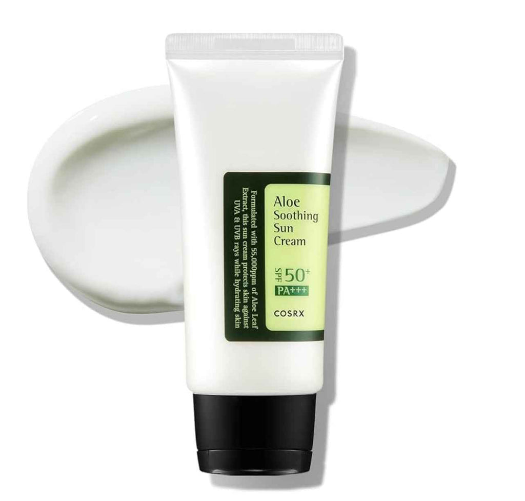 COSRX Aloe Soothing Sun Cream SPF50+ PA+++ – Protection Solaire Hydratante (50 ml, Corée du Sud)