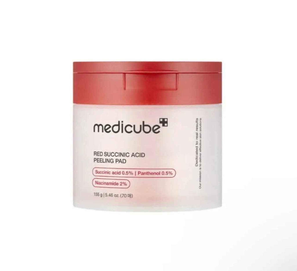 Medicube  Disques exfoliants à l'acide succinique rouge