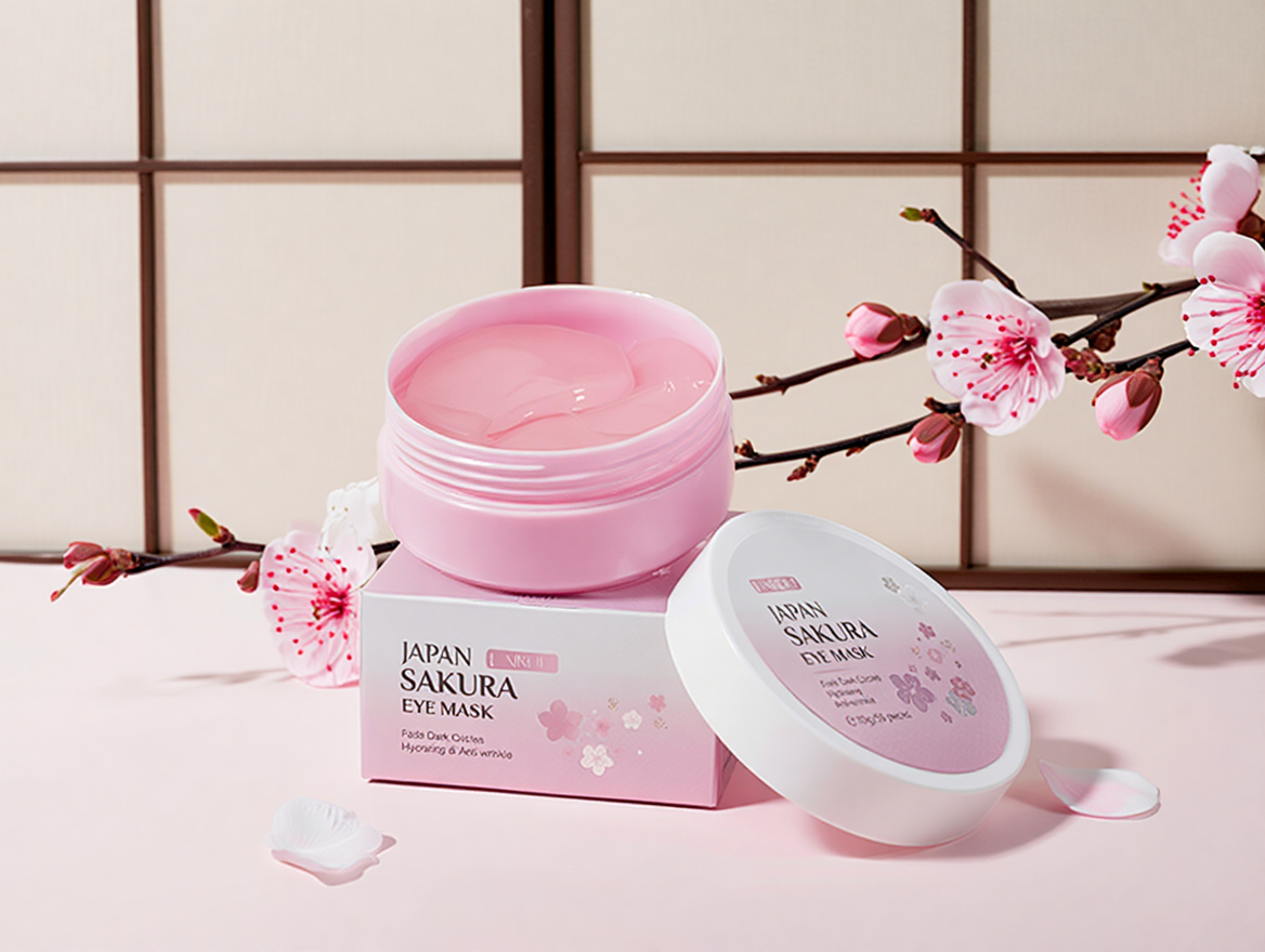 Laikou Japan Sakura - Masques Hydrogel Yeux Cerisier SkinGlow