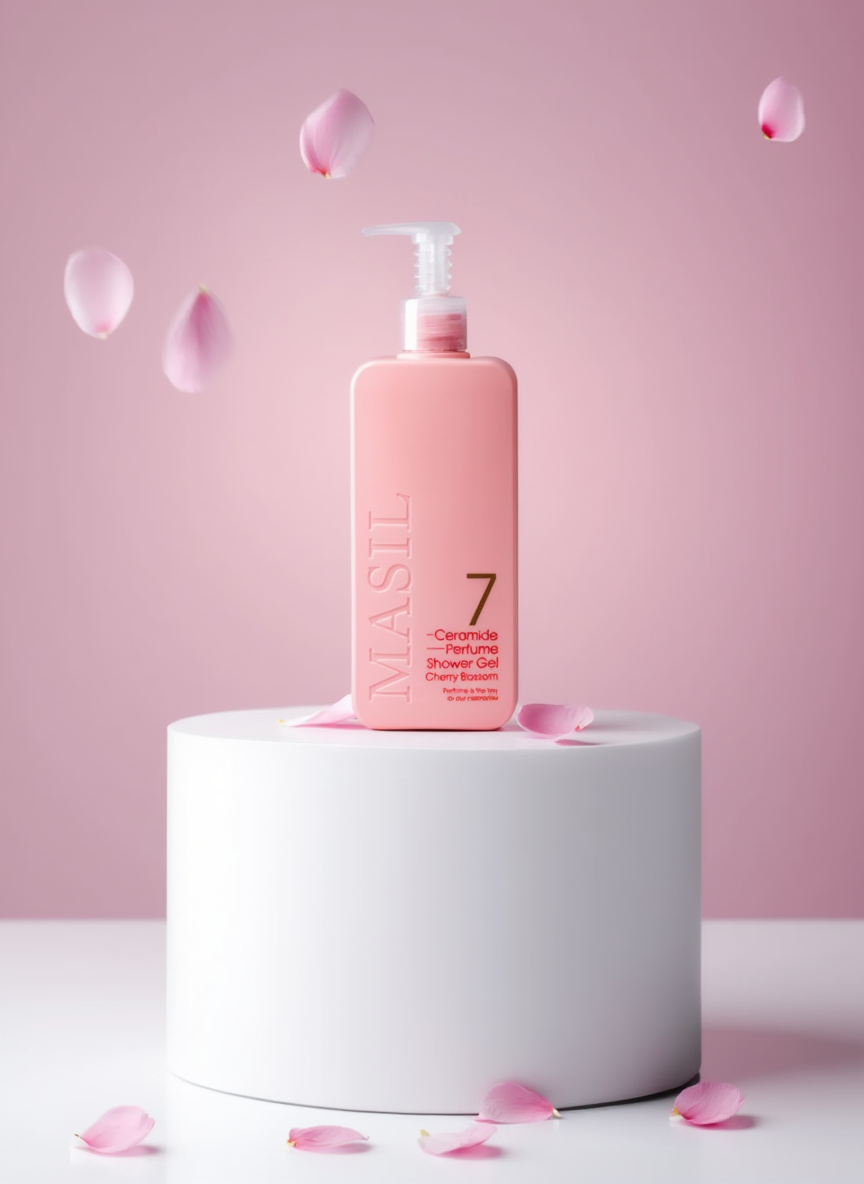 Masil – 7 Céramides  Gel douche parfumé, Fleur de cerisier